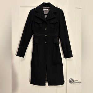 Black Chanpaul coat, flattering fit